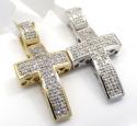 14k gold diamond mini cross 0.16ct