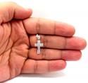 14k gold diamond mini cross 0.16ct