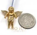 14k solid gold baby cherub angel vs pendant 0.40ct