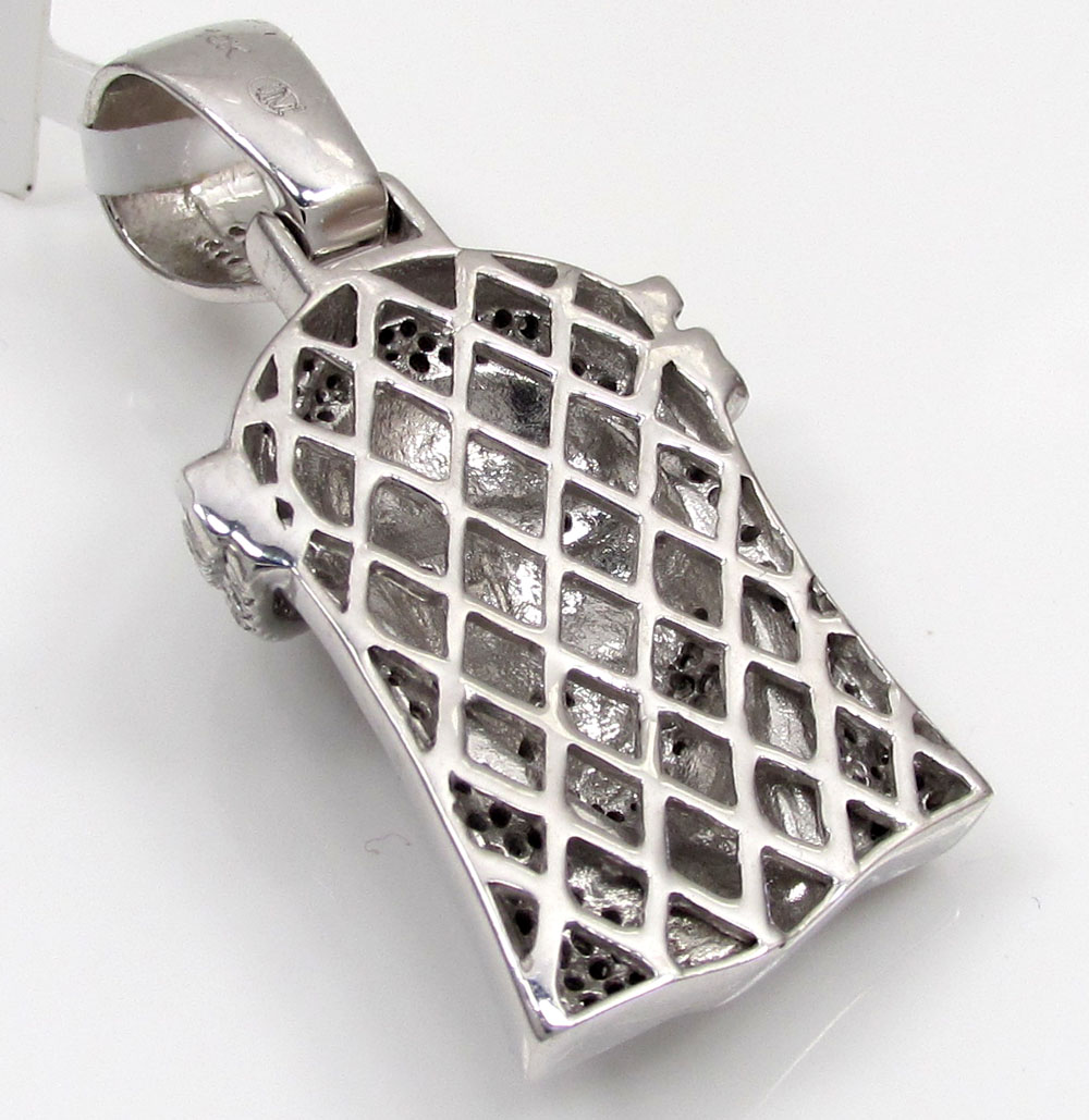 10k white or yellow gold jesus piece 3d face pendant 1.10ct