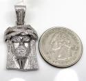 10k white or yellow gold jesus piece 3d face pendant 1.10ct