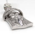 10k white or yellow gold jesus piece 3d face pendant 1.10ct