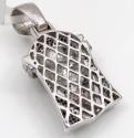 10k white or yellow gold jesus piece 3d face pendant 1.10ct