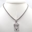 10k white or yellow gold jesus piece 3d face pendant 1.10ct