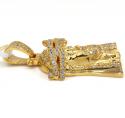 14k yellow gold jesus piece diamond pendant 2.50ct