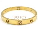 18k yellow gold bangle bracelet 18cm