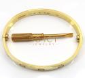 18k yellow gold bangle bracelet 18cm