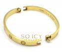 18k yellow gold bangle bracelet 18cm