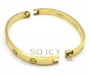 18k yellow gold bangle bracelet 18cm