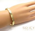 18k yellow gold bangle bracelet 18cm