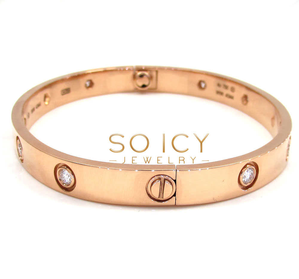 Buy 18k Pink Gold Cartier Love Bracelet 17cm Online At So Icy Jewelry