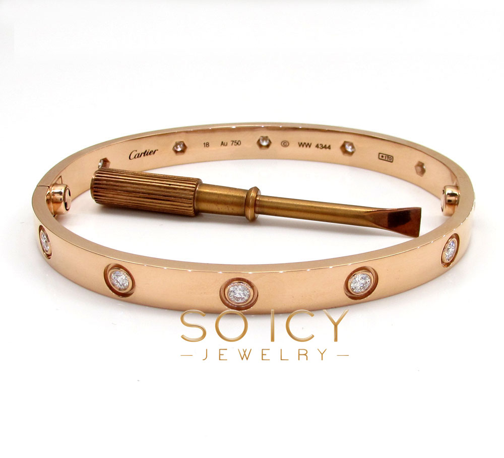 18k pink gold cartier love bracelet 17cm  - Image 4