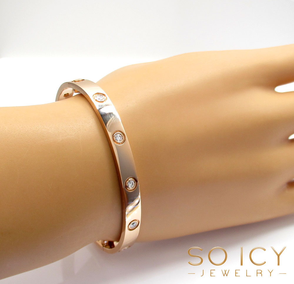 18k pink gold cartier love bracelet 17cm  - Image 6