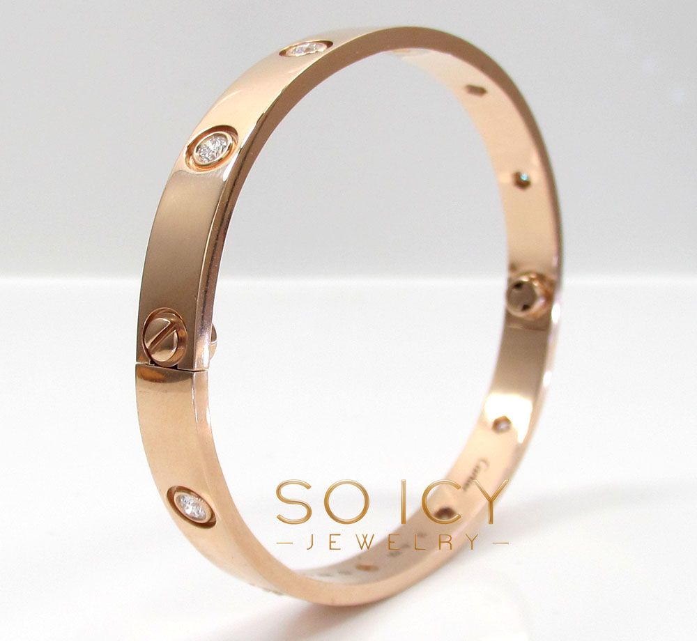 18k pink gold cartier love bracelet 17cm  - Image 8