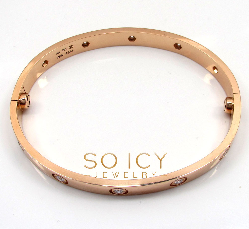 18k pink gold cartier love bracelet 17cm  - Image 9