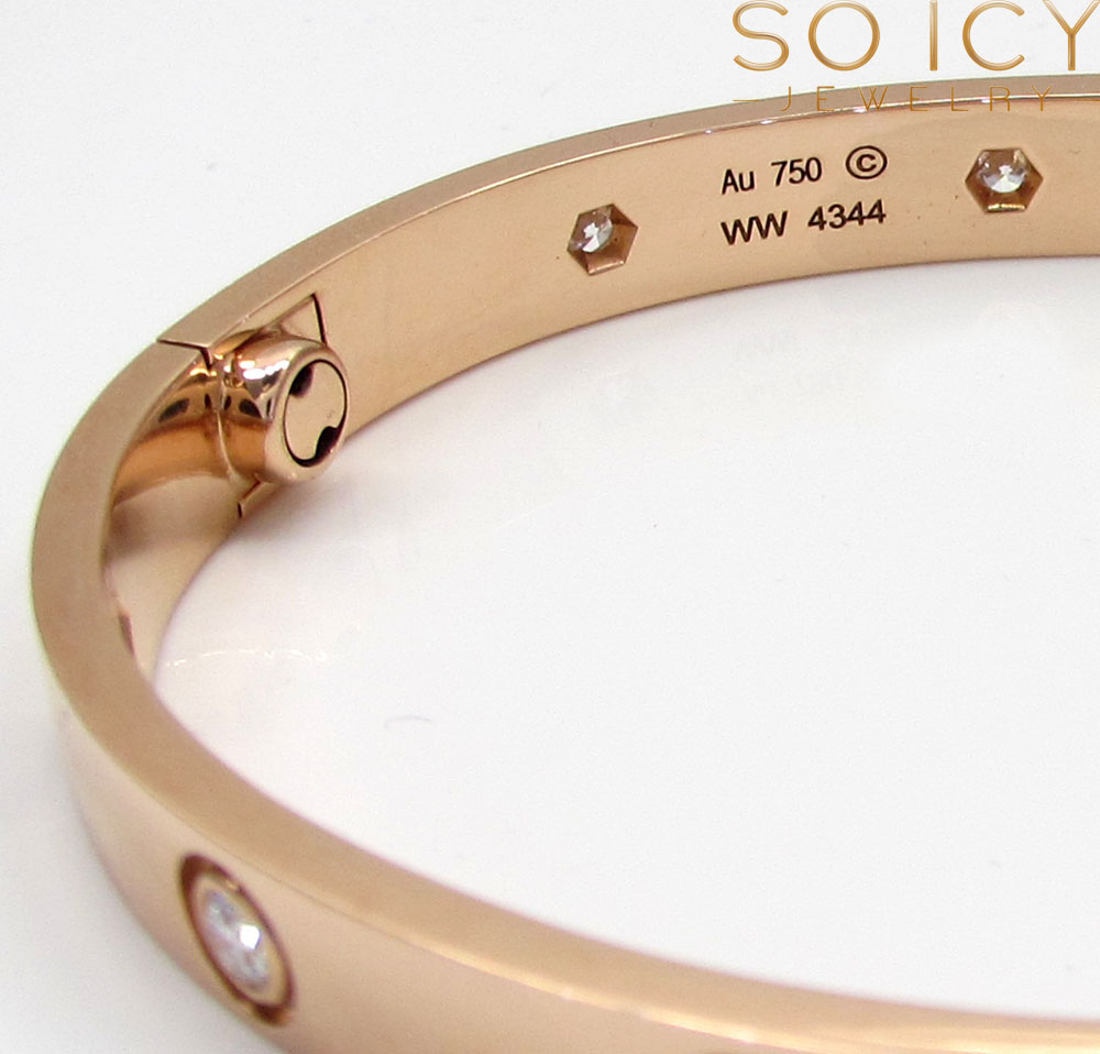 18k pink gold cartier love bracelet 17cm  - Image 10