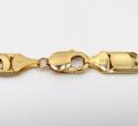 10k yellow gold solid tiger eye chain 24-30 inch 9.2mm
