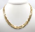 10k yellow gold solid tiger eye chain 24-30 inch 9.2mm