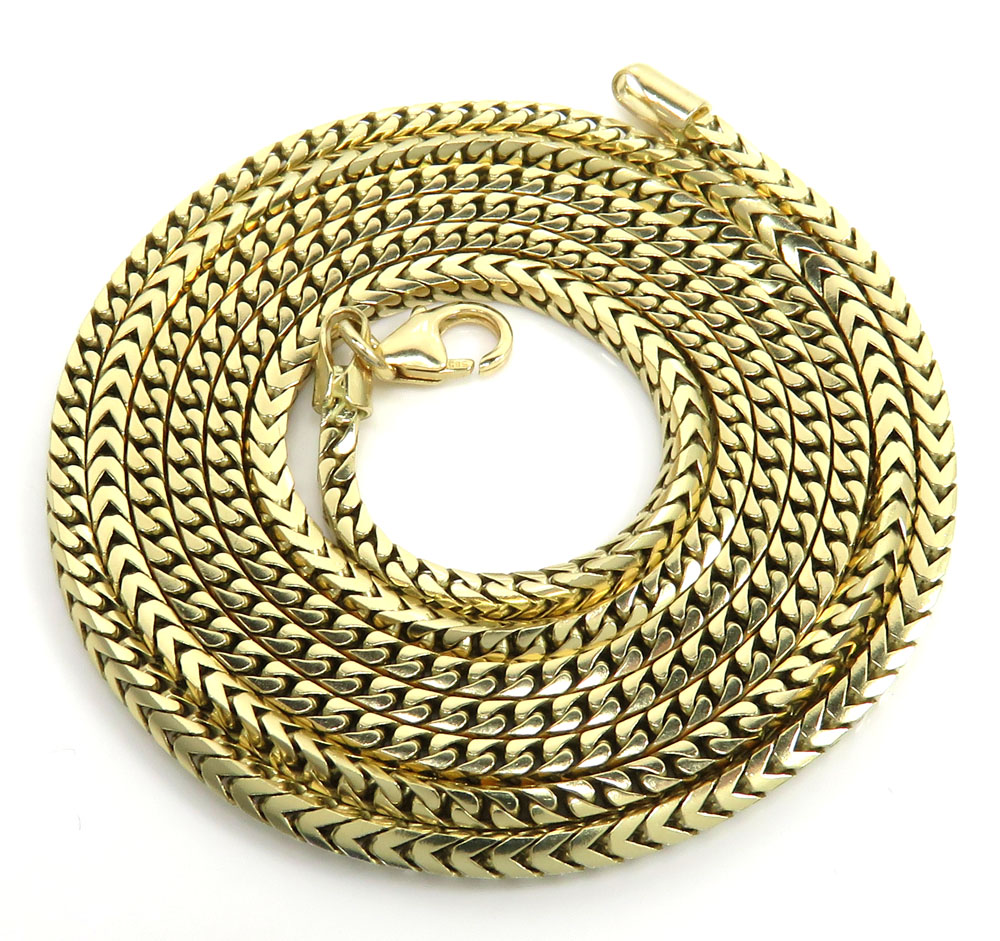 14k solid yellow gold franco chain 20-30 inch 2.3mm  - Image 2