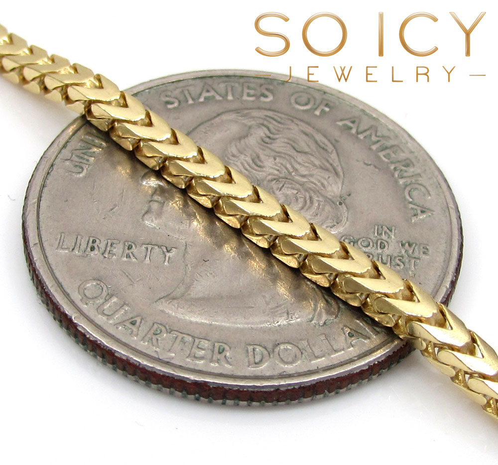14k solid yellow gold franco chain 20-30 inch 2.3mm  - Image 3