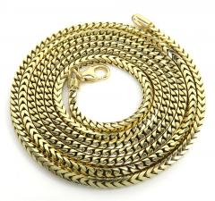 14k solid yellow gold franco chain 20-30 inch 2.3mm 