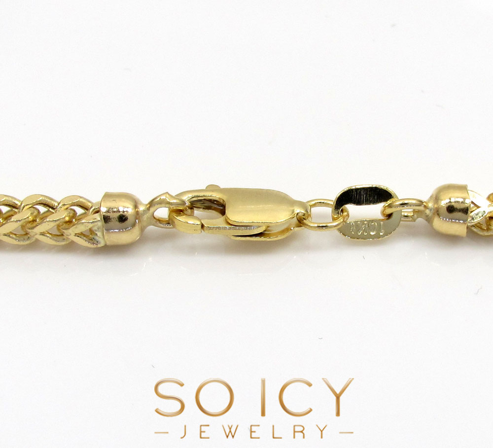 10k yellow gold semi-hollow franco chain 20-34 inch 2.8mm - Image 4