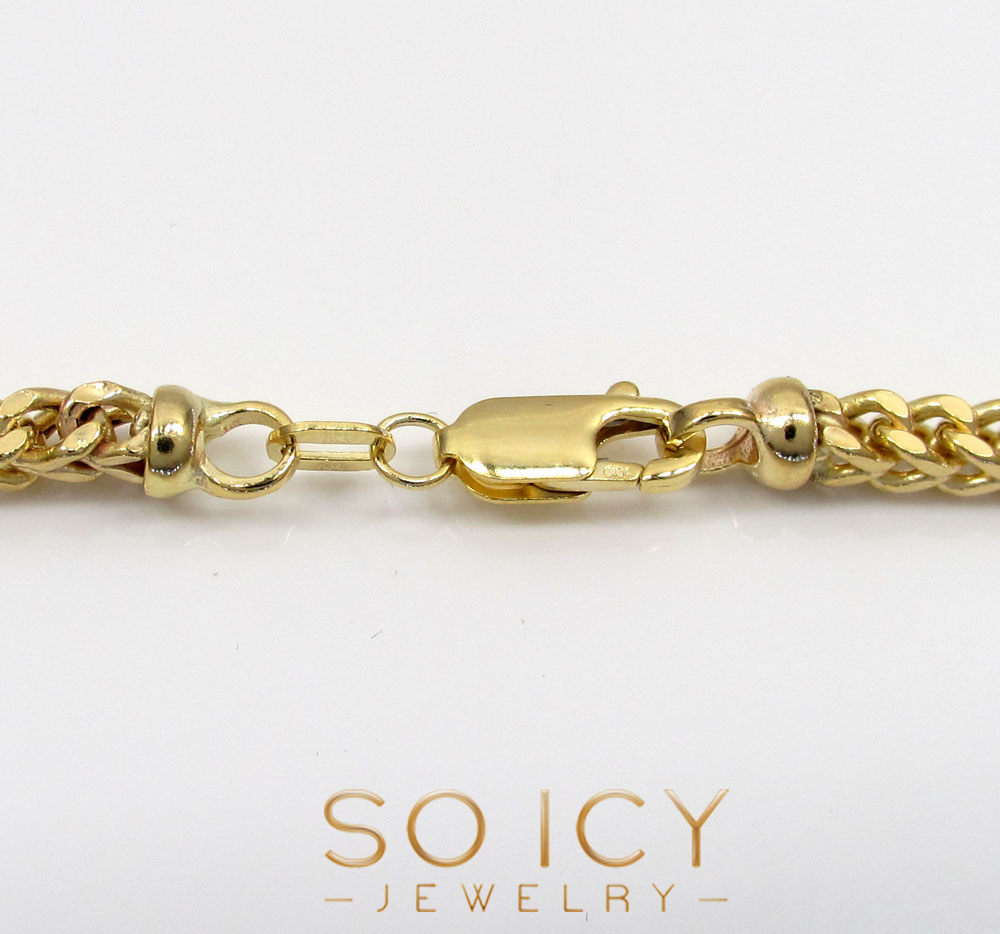 10k yellow gold hollow large franco chain 20-30 inch 3.5mm
