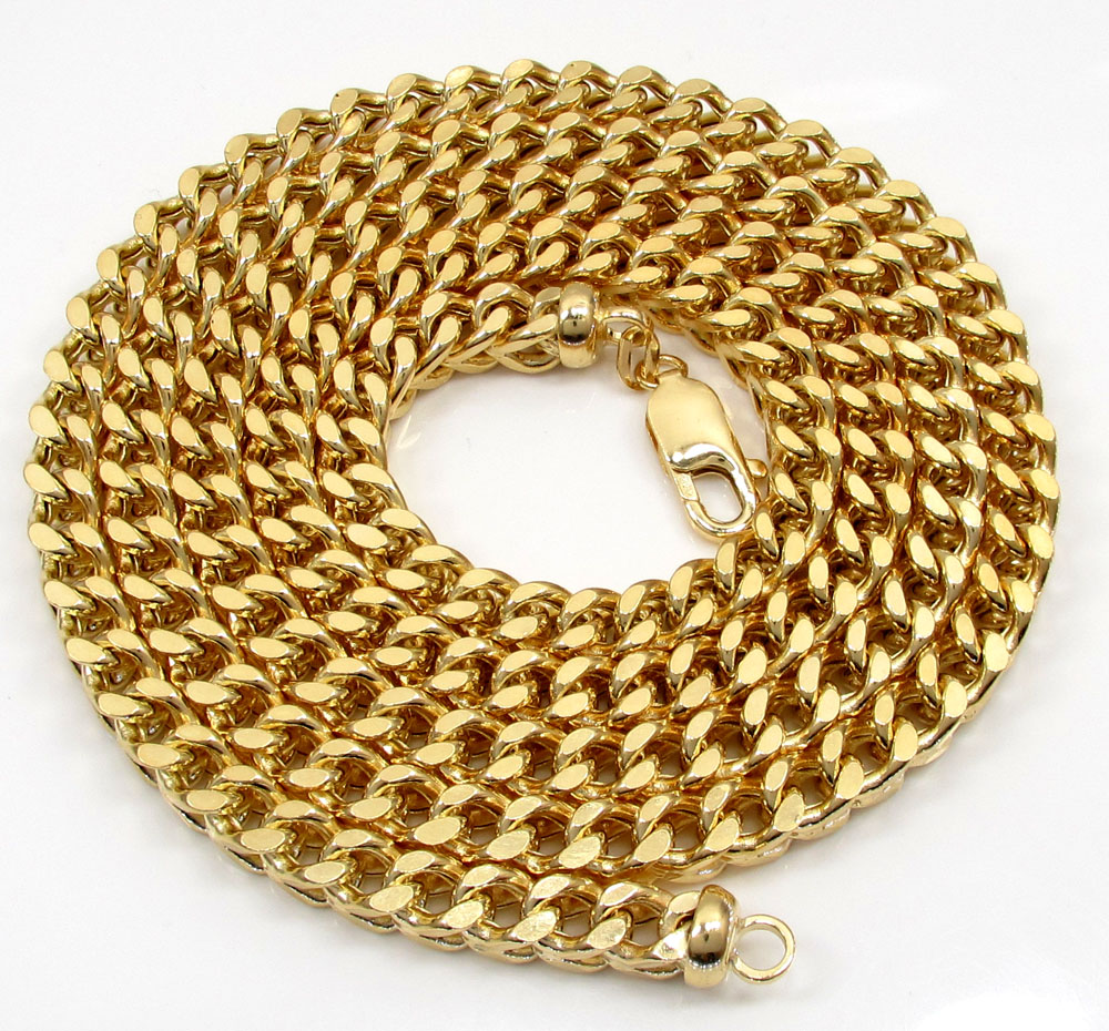10k yellow gold hollow xxl franco chain 20-34 inch 6mm