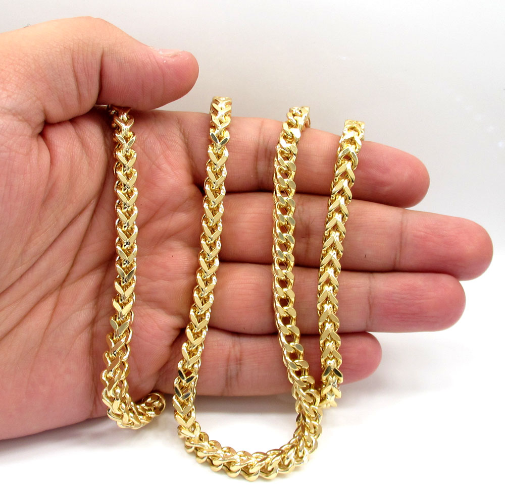10k yellow gold hollow xxl franco chain 20-34 inch 6mm
