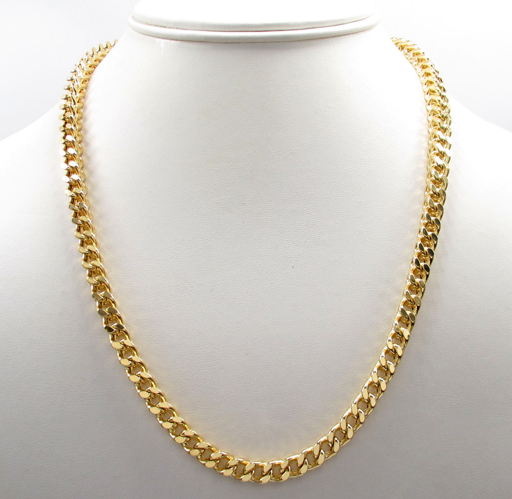10k yellow gold hollow xxl franco chain 20-34 inch 6mm