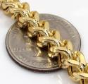 10k yellow gold hollow xxl franco chain 20-34 inch 6mm