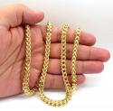 10k yellow gold hollow xxl franco chain 20-34 inch 6mm