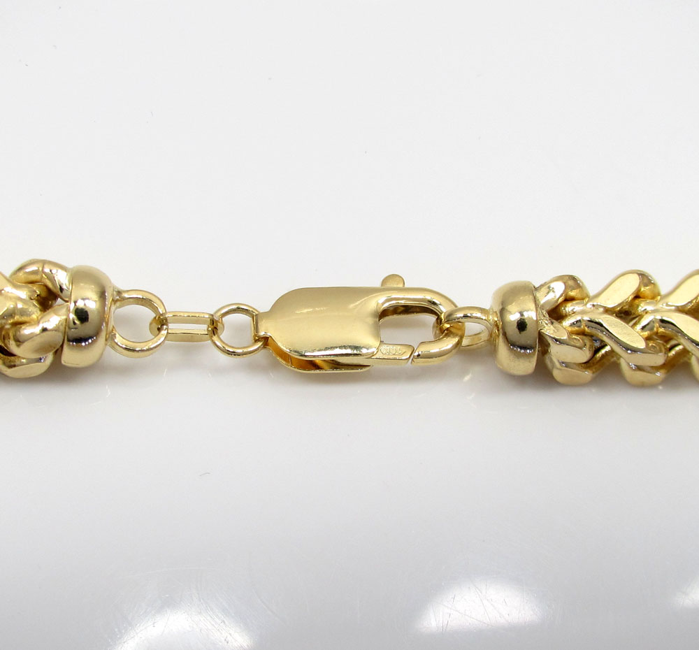 10k yellow gold hollow xxxl franco chain 20-34 inch 7mm - Image 4