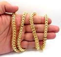 10k yellow gold hollow xxxl franco chain 20-34 inch 7mm