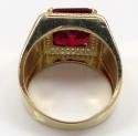 10k yellow gold ruby red gemstone ring 5.00ct