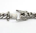 10k white gold solid large miami chain 16-26 inch 8.8mm