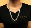 10k white gold solid xl miami chain 22-26 inch 10.5mm