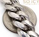 10k white gold solid xl miami chain 22-28 inch 12.1mm