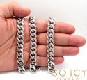 10k white gold solid xl miami chain 22-28 inch 12.1mm