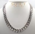 10k white gold solid xl miami chain 22-28 inch 12.1mm