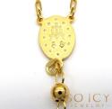 10k yellow gold smooth bead rosary chain 26 inch 5mm 