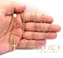 10k yellow gold smooth ball thin bead rosary chain 26 inch 2.5mm 