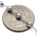10k white gold smooth bead rosary chain 26 inch 4mm 