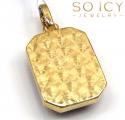 14k yellow gold ruby red vs diamond octagon charm pendant 0.71ct