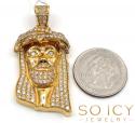 14k yellow gold vs diamond thorn crown jesus piece pendant red diamond tears 3.31ct