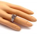 14k rose gold champagne & white diamond semi mount ring 2.26ct