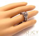 14k rose gold champagne & white diamond semi mount ring 2.26ct