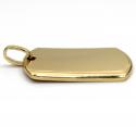 14k yellow gold medium dog tag pendant