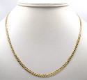 14k yellow gold solid cuban chain 18-24 inch 3mm
