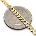 14k yellow gold solid cuban chain 18-24 inch 3.50mm